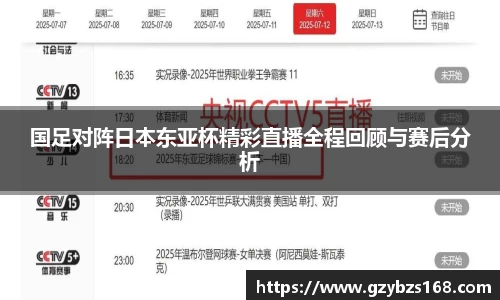 国足对阵日本东亚杯精彩直播全程回顾与赛后分析